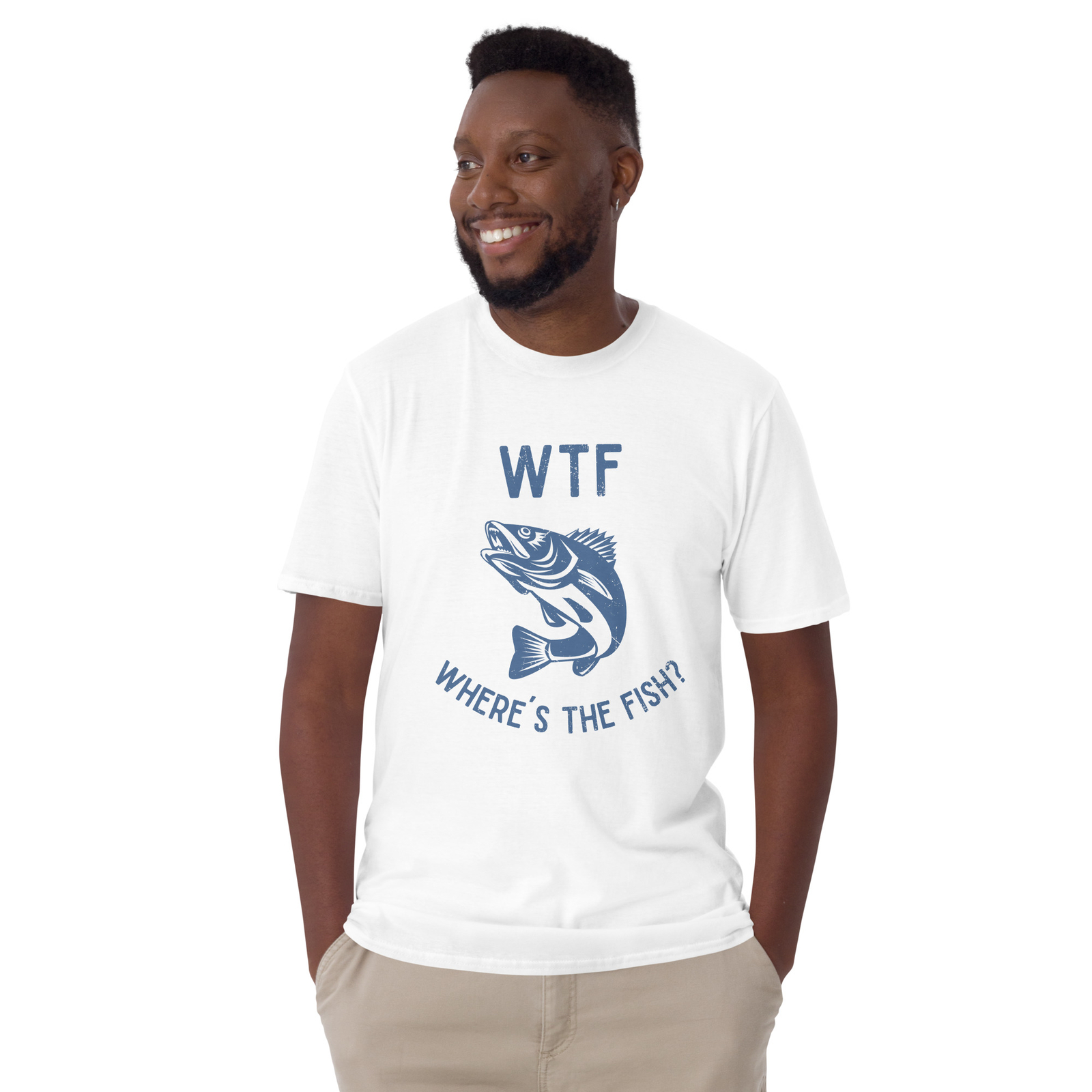 WTF Where's the Fish? T-Shirt - Funny fishing shirt for fishermen and anglers gallery