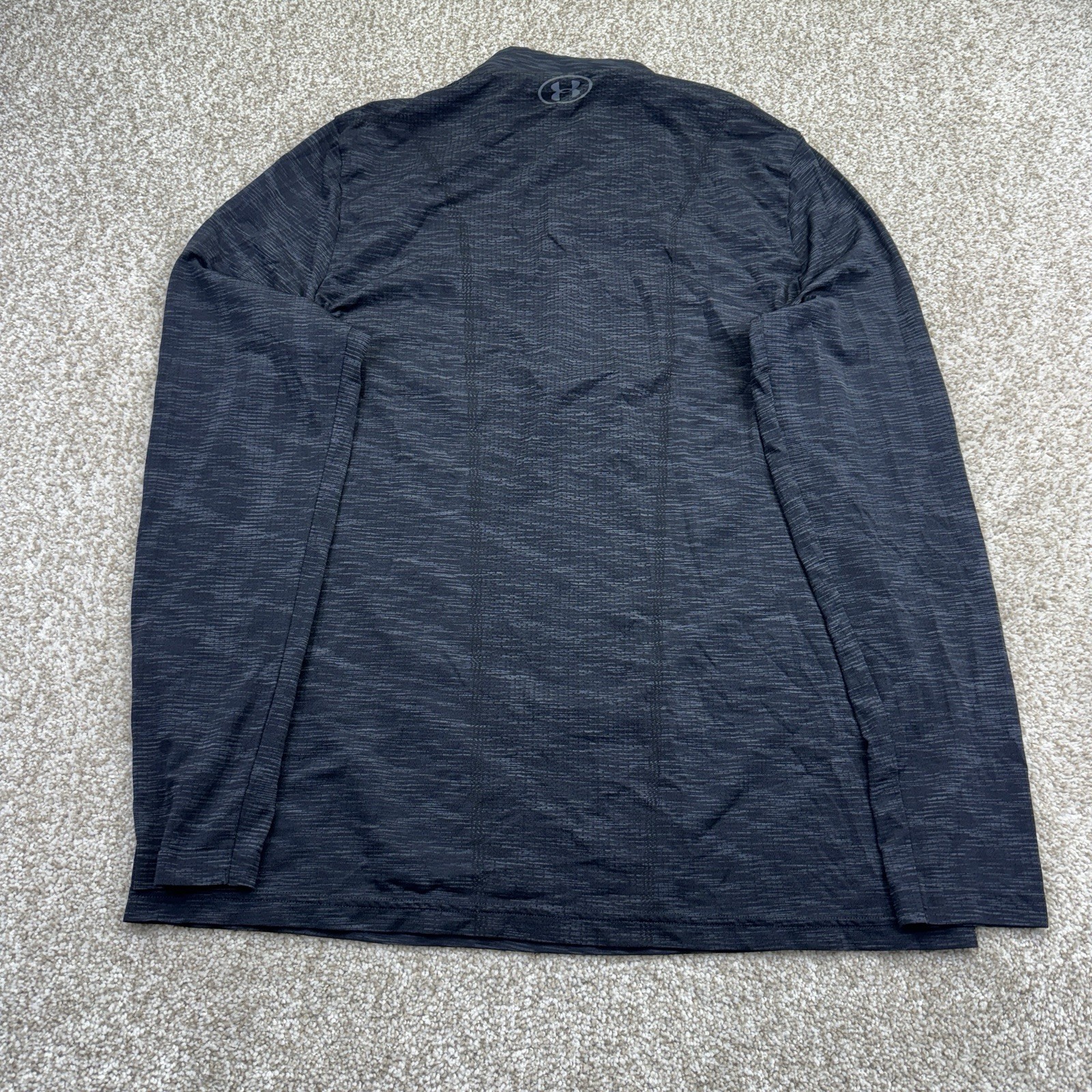 Under Armour Heatgear 1/4 Zip Training Shirt Mens Fitted XL Black Long Sleeve gallery