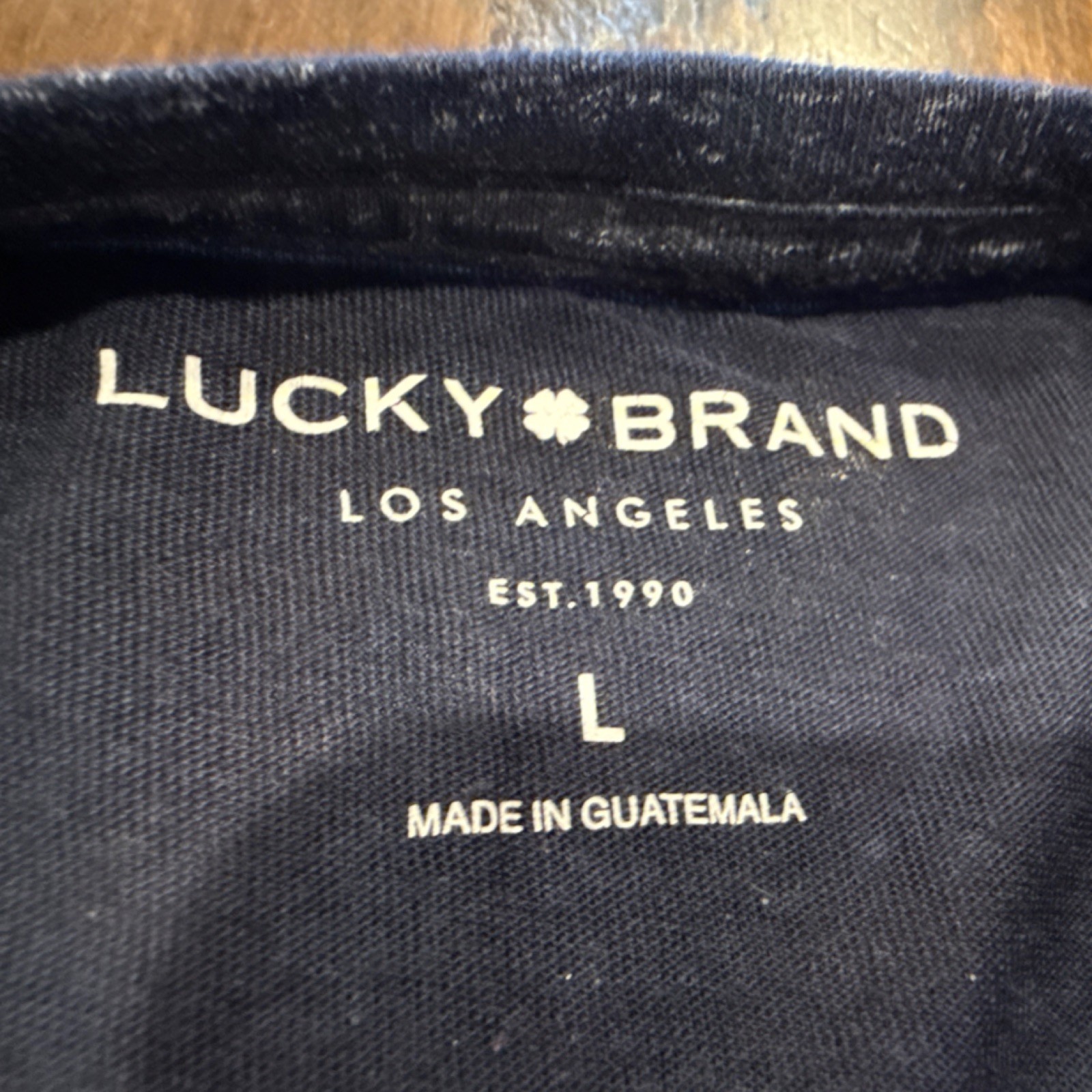 Lucky Brand Men's Blue Solid V-Neck Short Sleeve T-Shirt, Size L gallery