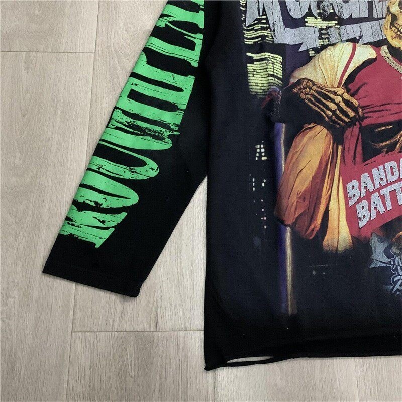 RoughPlay High Street Distressed Washed Skull Print Long Sleeve T-shirt gallery