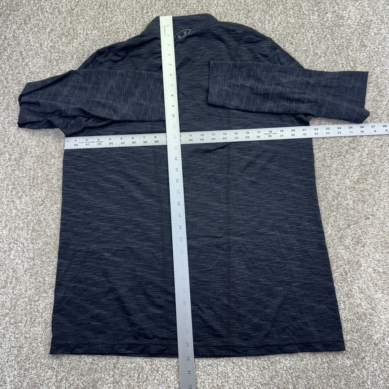 Under Armour Heatgear 1/4 Zip Training Shirt Mens Fitted XL Black Long Sleeve gallery