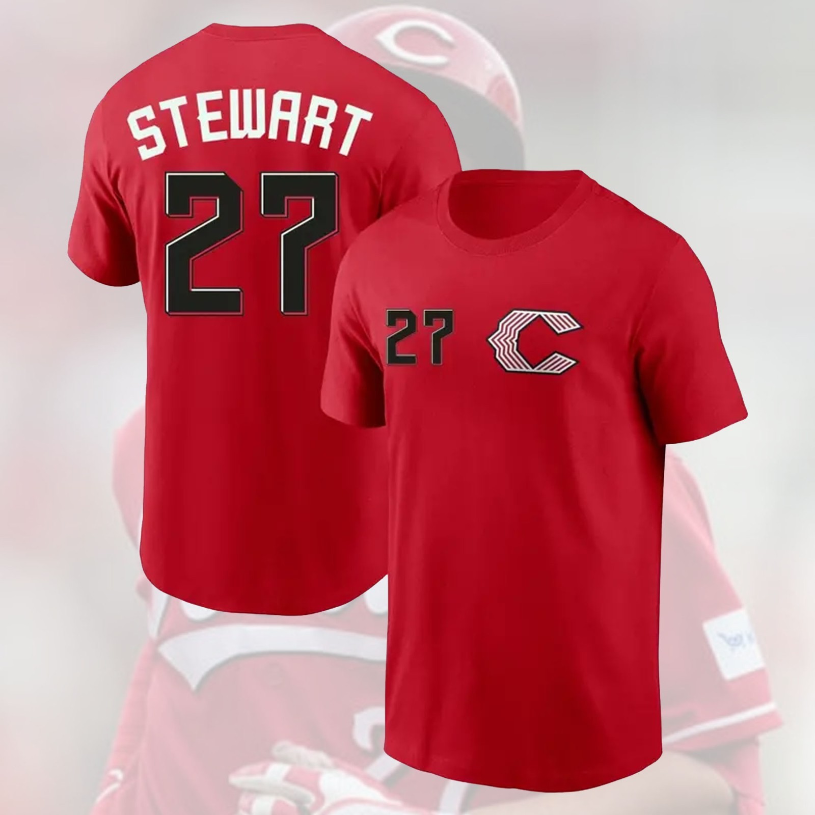 HOT ITEM! Sal Stewart #27 Cincinnati Reds 2026 Name & Number Fan Gifts gallery