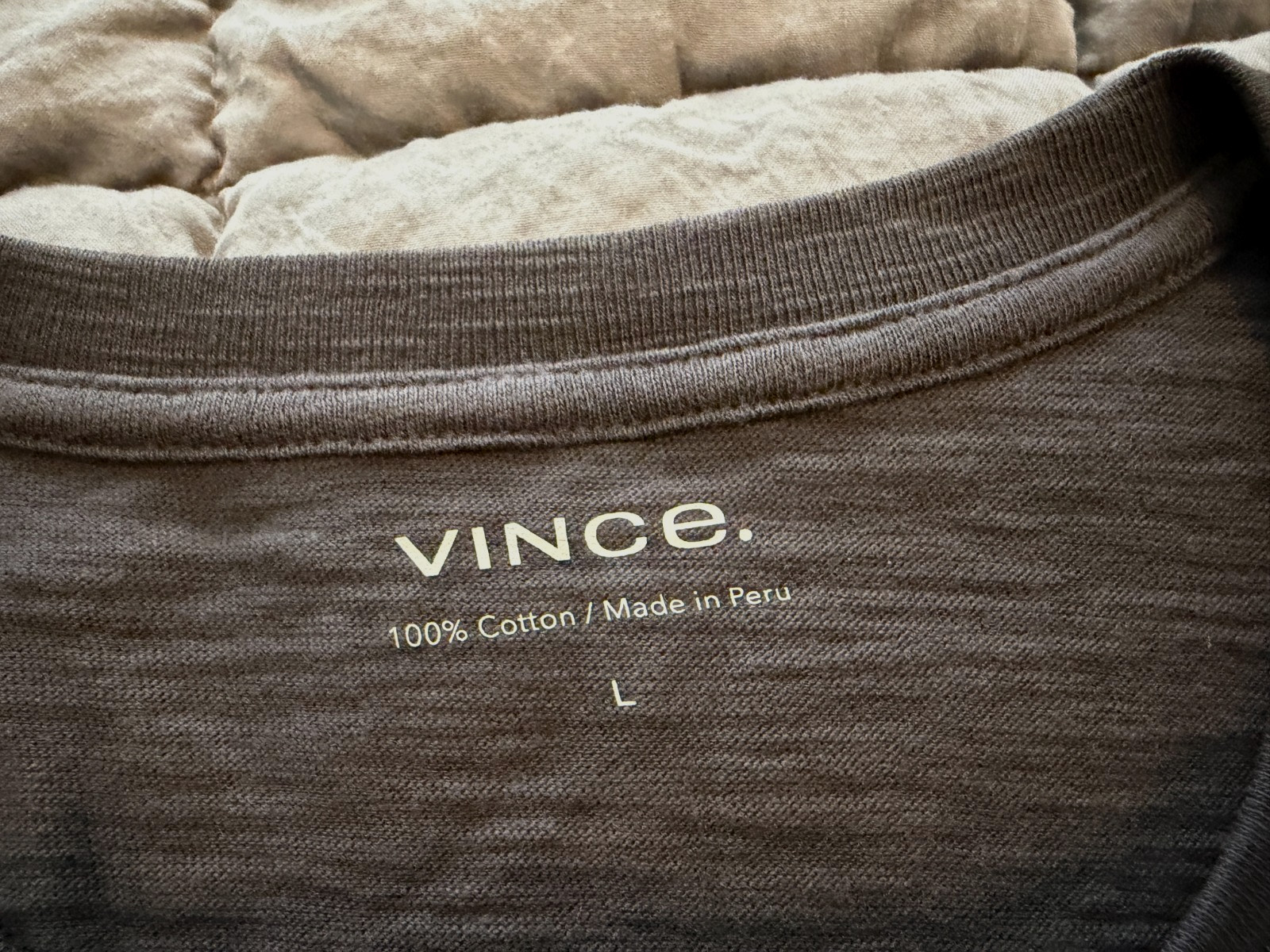 Vince sphere dark grey long sleeve henley shirt L mens NEW MS1309385 gallery