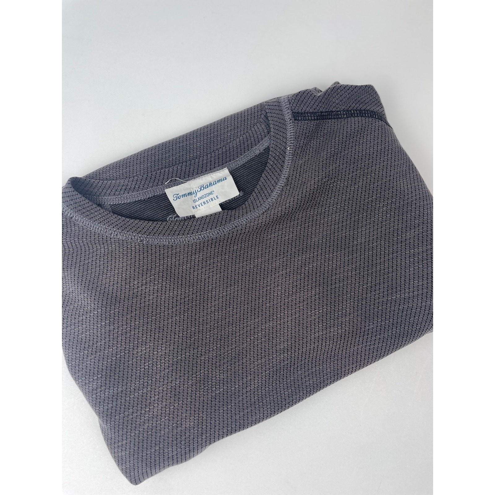 Tommy Bahama Island Zone Reversible Shirt Men’s M Charcoal Gray Vacation Beach gallery