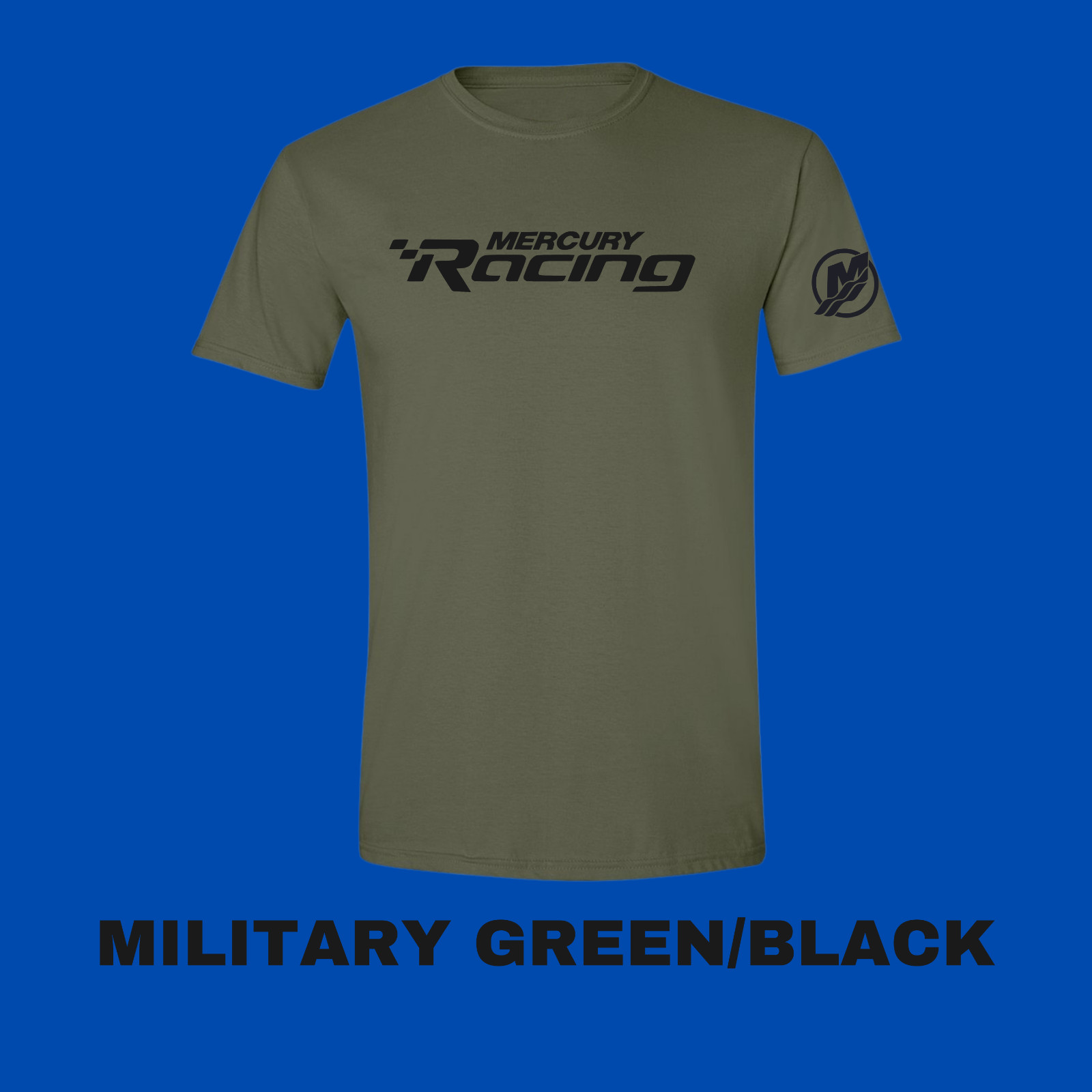 Mercury Racing Outboards Boating Mercruiser T-Shirt With FREE Vinyl Decal L@@K! gallery