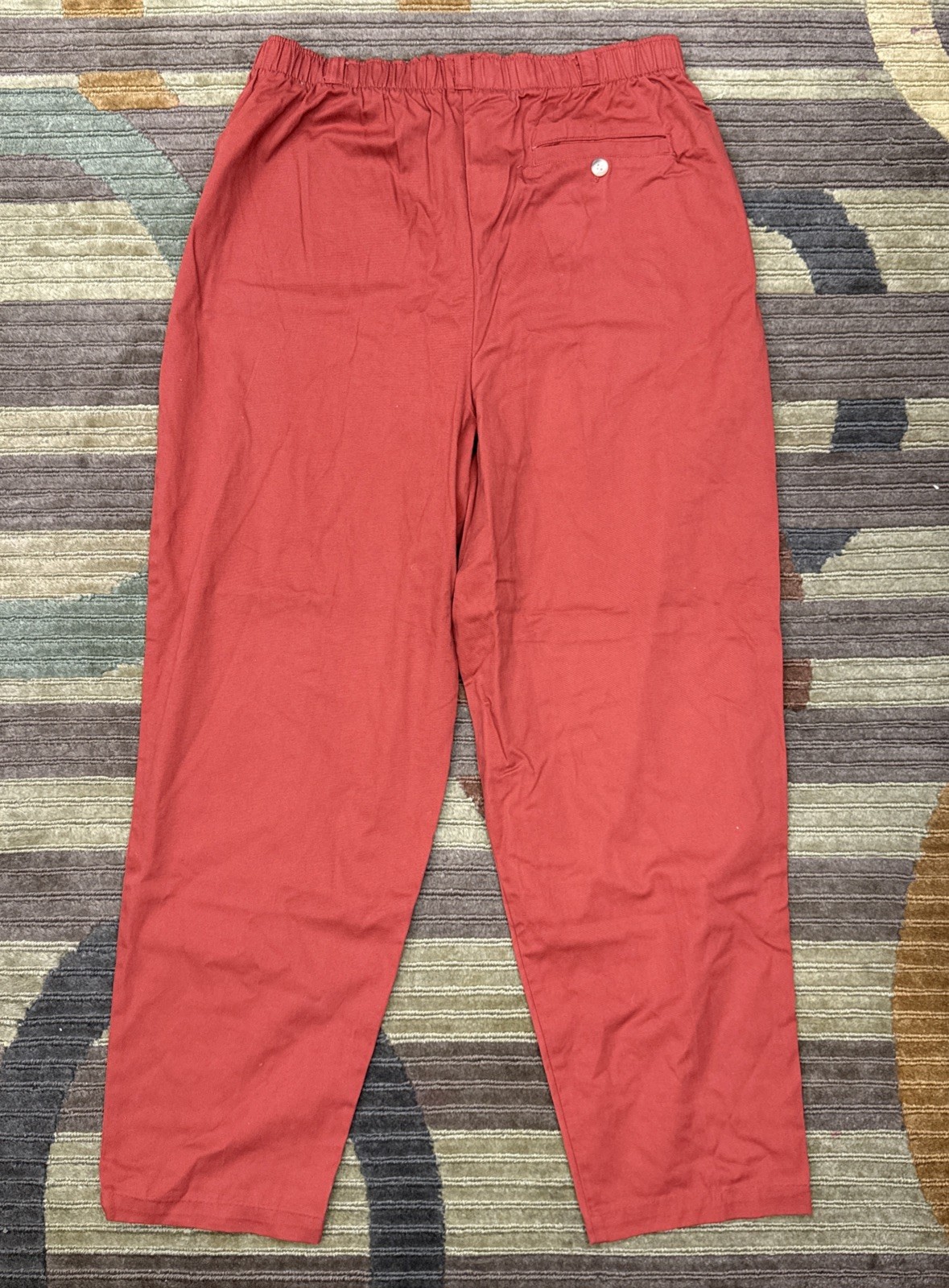 Picket And Post Orange Casual High Rise Elastic Waist Pants Women's Size 16 gallery