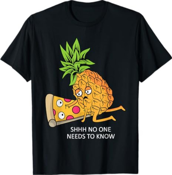 Pineapple Belongs On Pizza Lover Funny Food Pun Unisex T-Shirt gallery