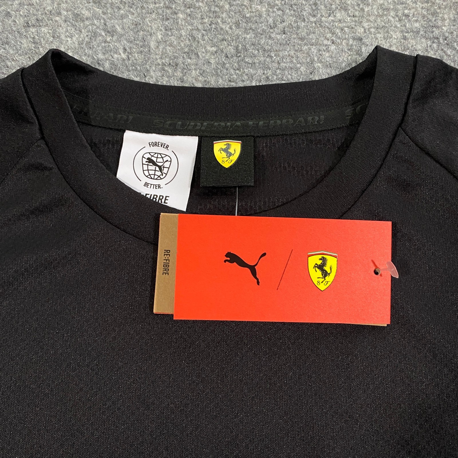 Puma Scuderia Ferrari Lifestyle Long Sleeve Jersey Shirt Adult L Black Red Logo gallery