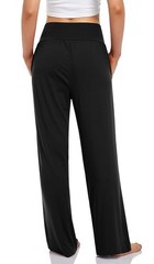 Women’s Wide Leg Comfy Stretch High Waist Yoga Pants Casual Loose Fit Home Lo…