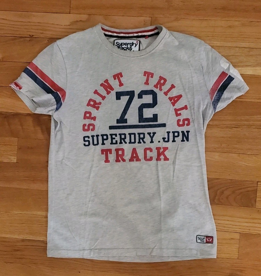 Superdry Track & Field Trials 72 Graphic Logo Crew Neck Cotton T-Shirt Men's L gallery