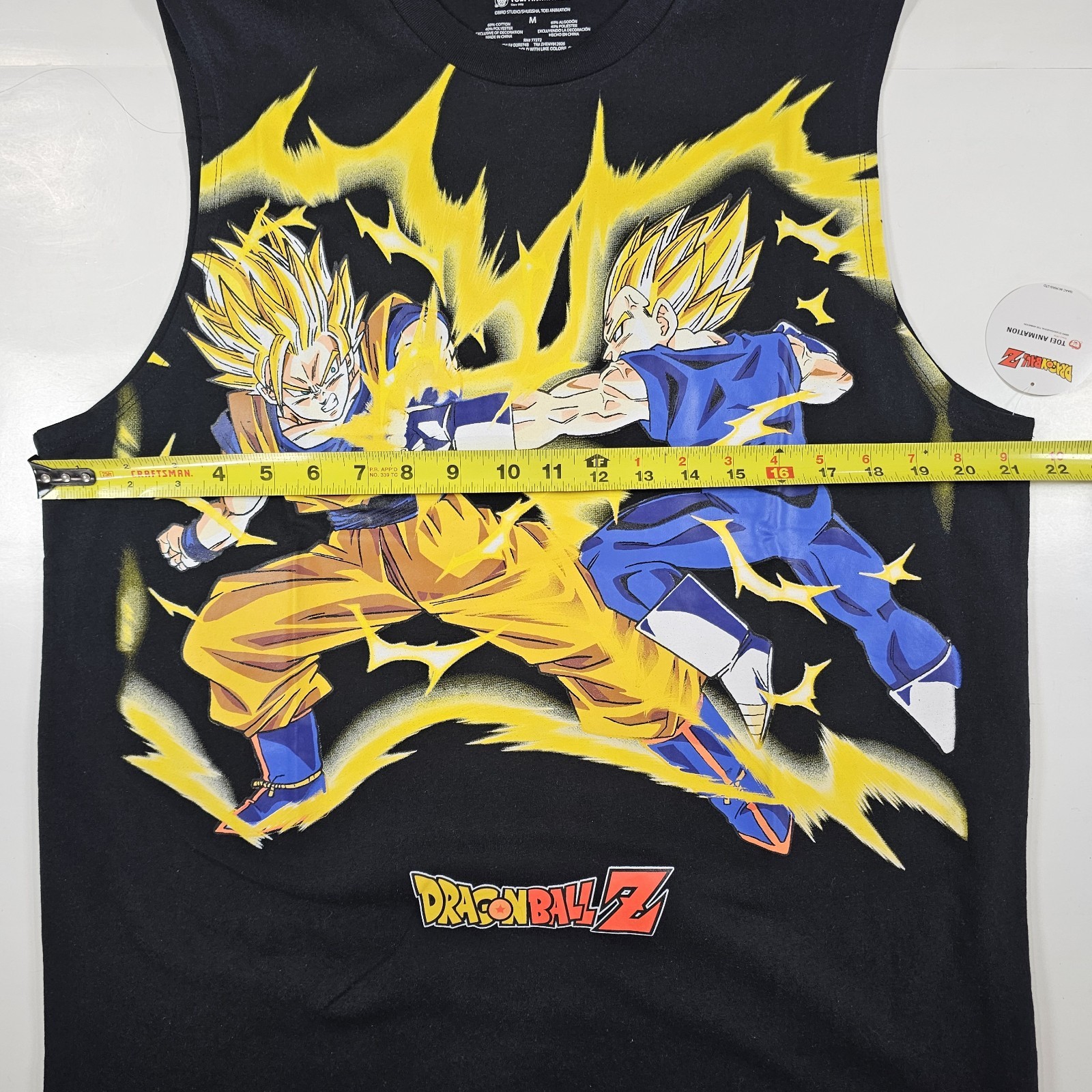Dragon Ball Z Toei Animation Goku Vs Vegeta Muscle Tank Top Men's M Black NEW gallery