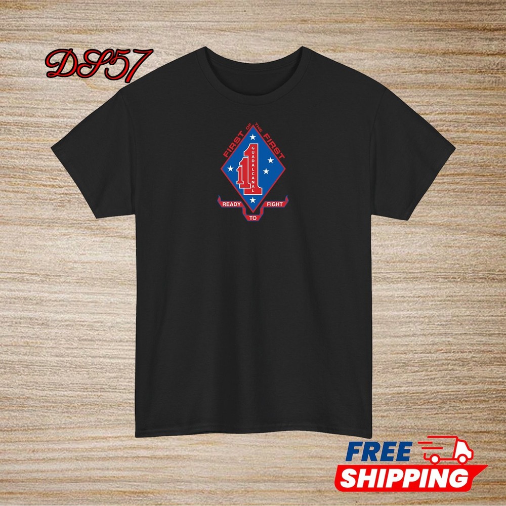 1st Battalion Marine Regiment Marines Logo T-Shirt S to 5XL Made In USA