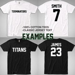 CUSTOM T-Shirt JERSEY Personalized ANY COLOR Name Number Team Soccer Football