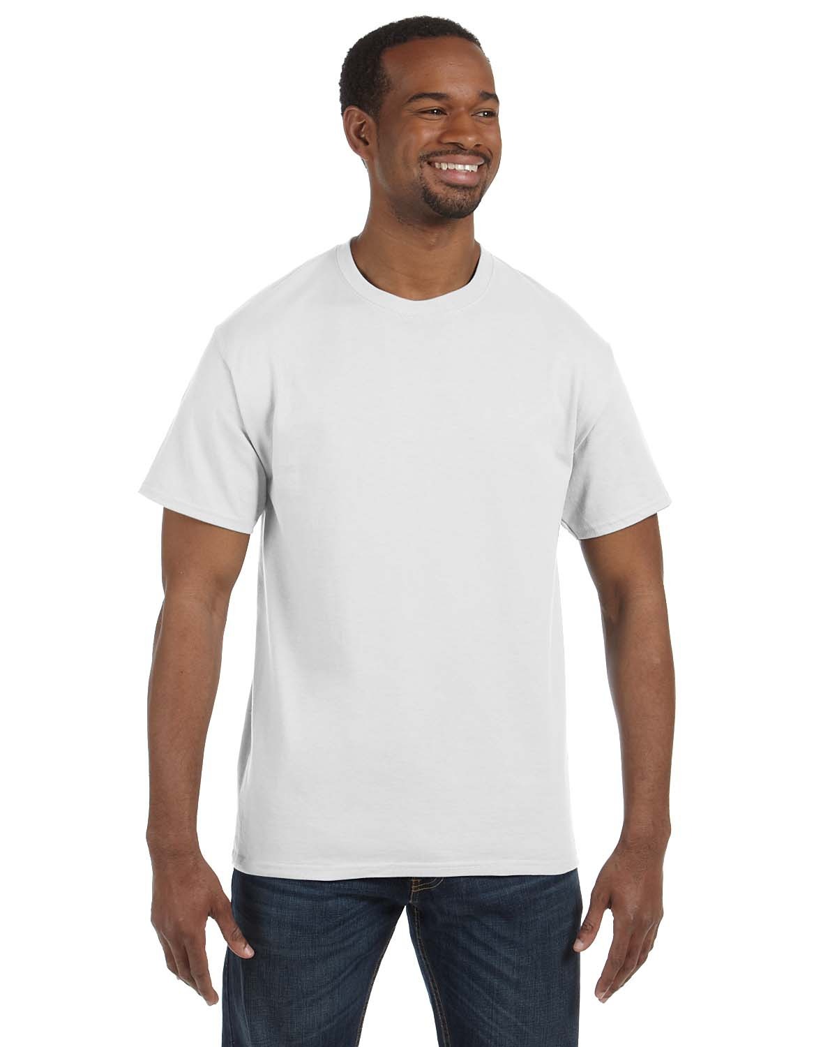 Gildan T-shirt G500 White Adult 5XL Heavy 5.3 oz 100% Cotton Blanco Camisa
