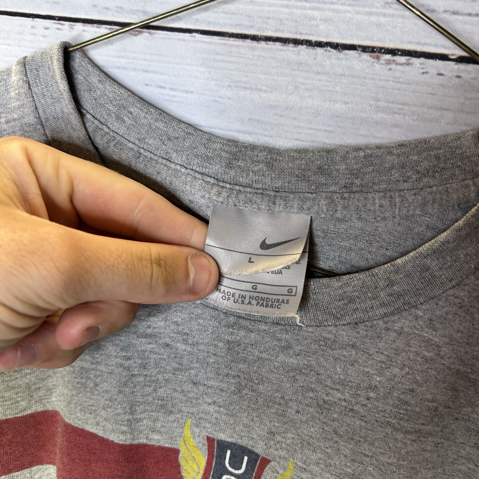 Vintage Y2K Nike Silver Tag USA Track & Field USATF Graphic T-Shirt Men’s Large gallery