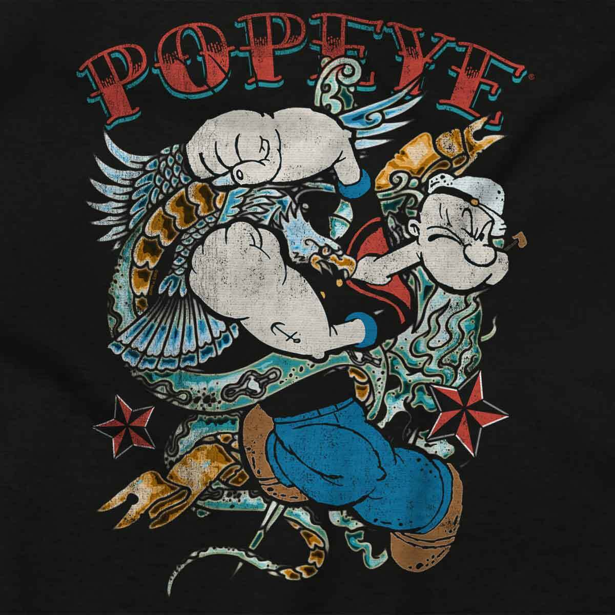 Popeye the Sailor Man Traditional Tattoo Womens or Mens Crewneck T Shirt Tee gallery