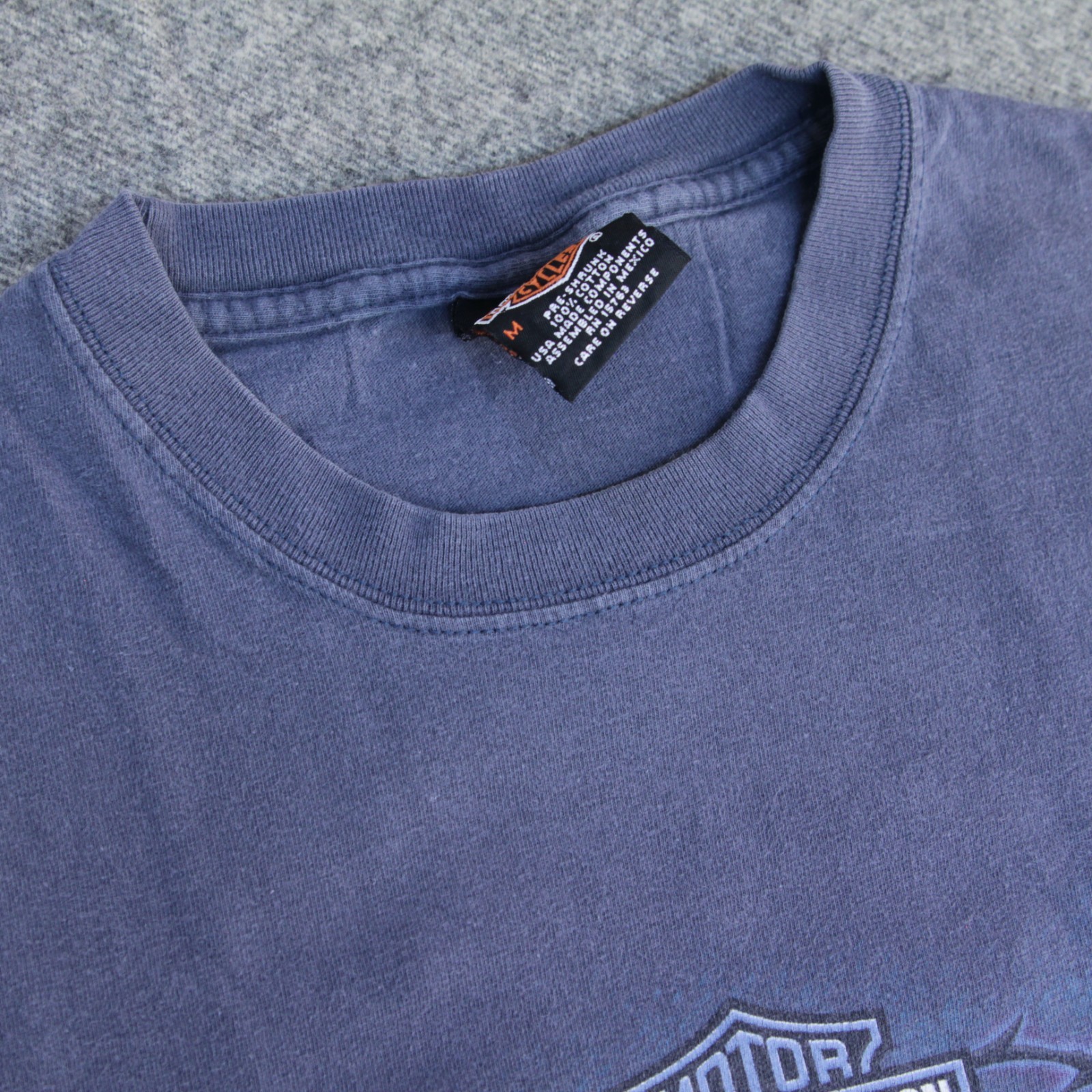 Harley Davidson T Shirt M VTG Y2K Tribal Tattoo Faded Rio Grande Valley Pharr TX gallery