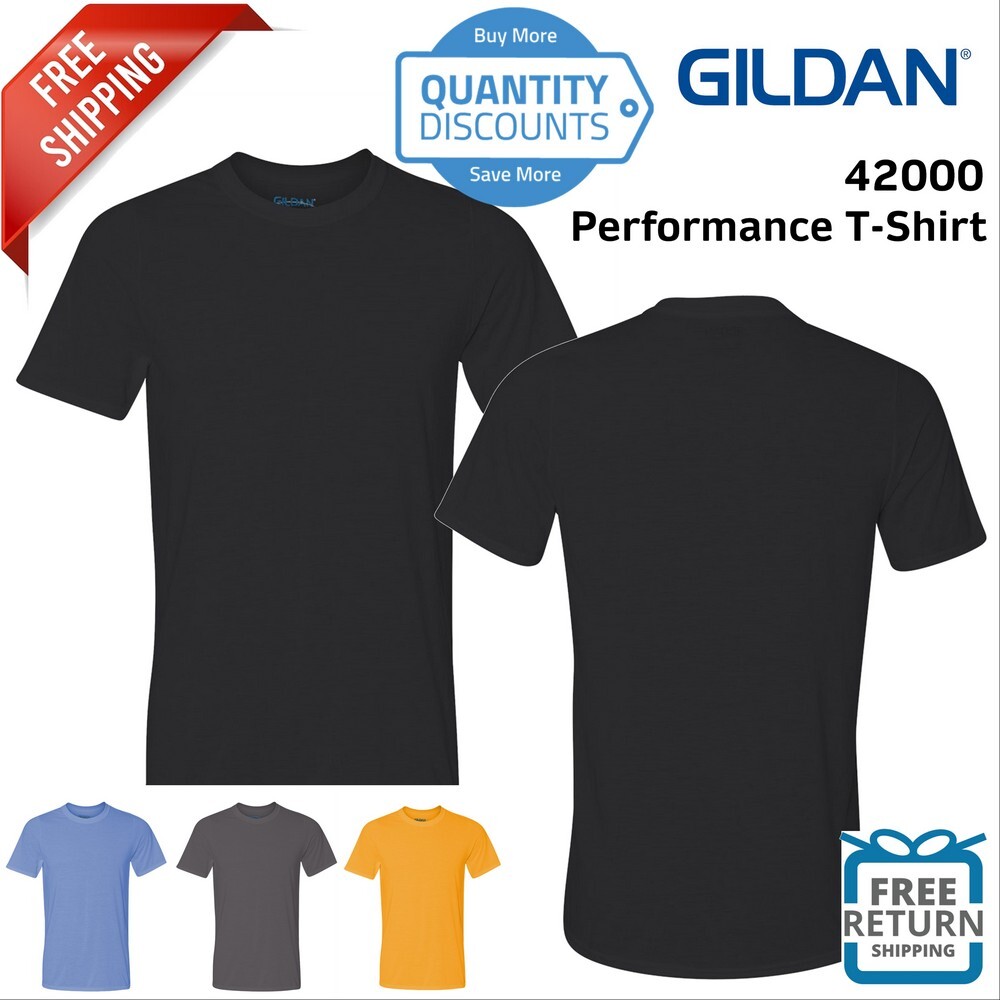 Gildan Mens Midweight Performance Fabric Short Sleeve T Shirt 42000 Up To 3XL