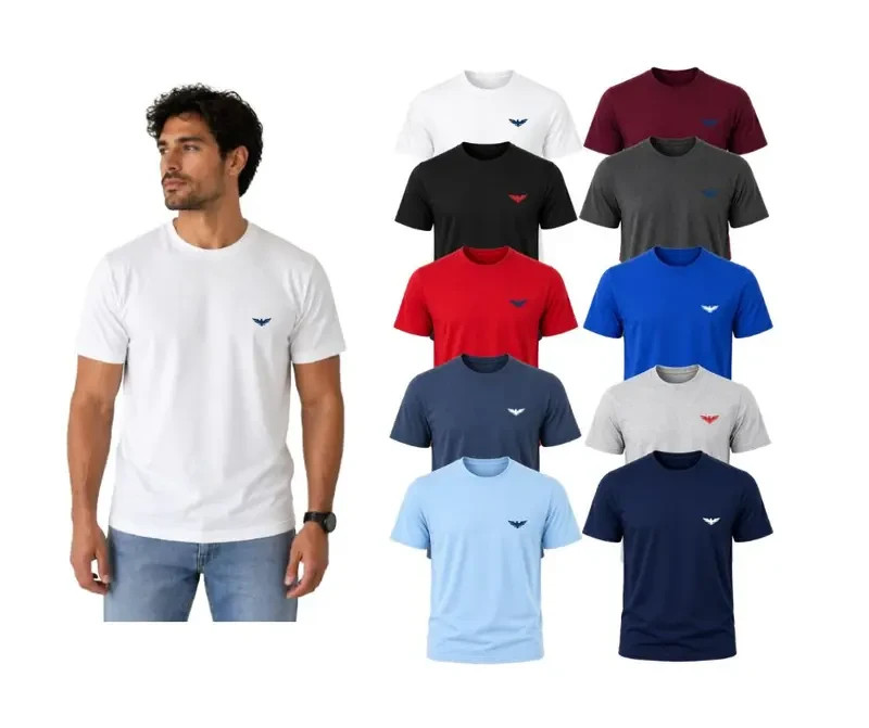 (5-Pack) Men's Pacific Eagle Short Sleeve Crew Neck T-Shirts Classic Cotton gallery