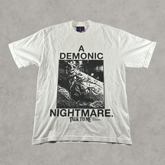 Online Ceramics A24 A Demonic Nightmare T-Shirt Mens Medium White Movie Promo