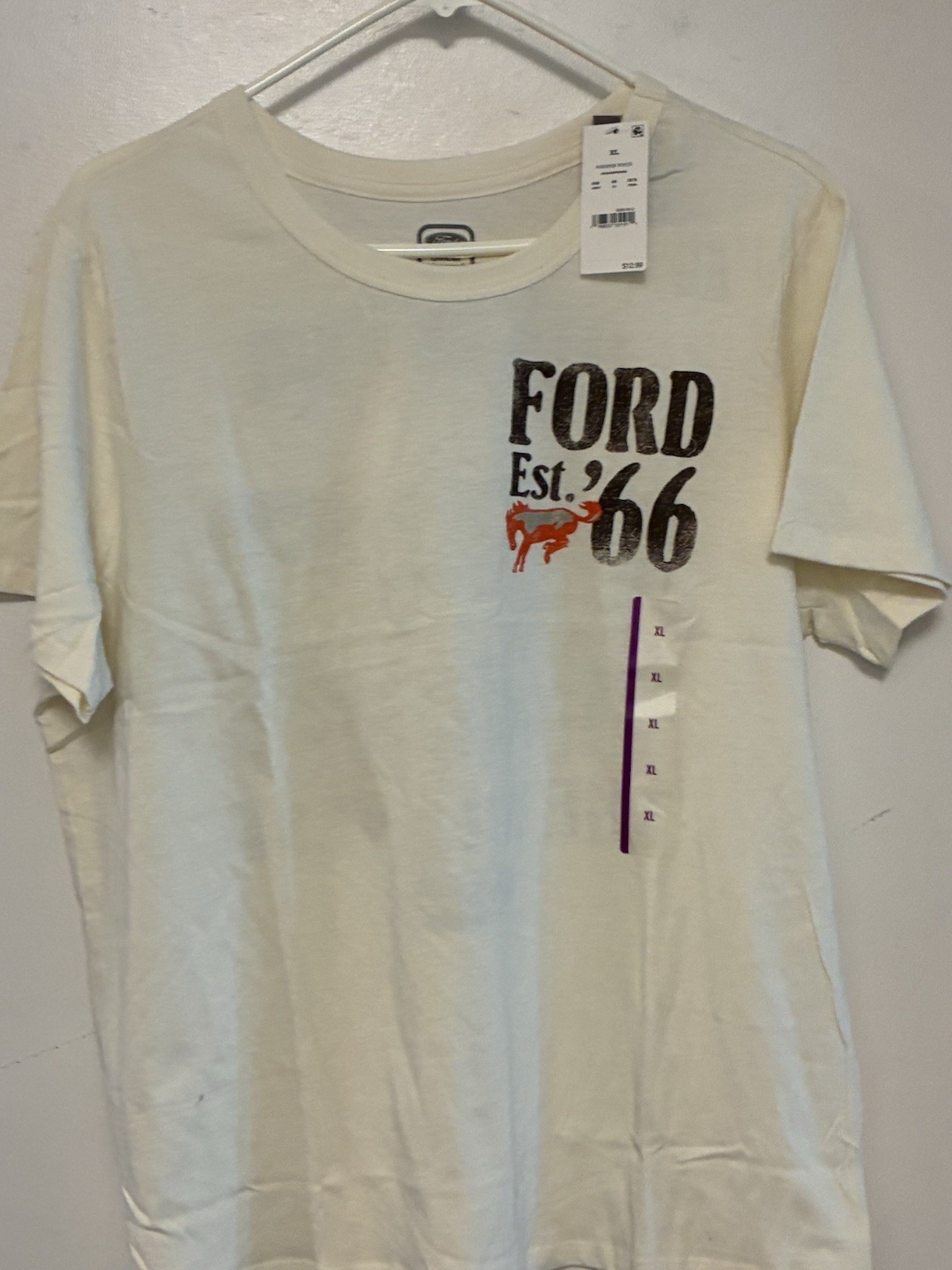 Official Ford Motor Co. Est'66 T-Shirt Mens XL Off White SS Double-Sided Graphic gallery