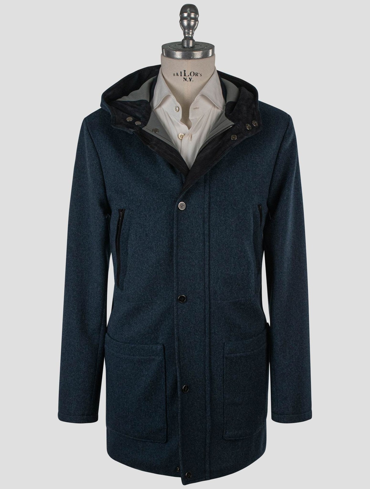 NEW ISAIA BLUE WOOL PA OVERCOAT US 46 - EU 56 US1087 gallery