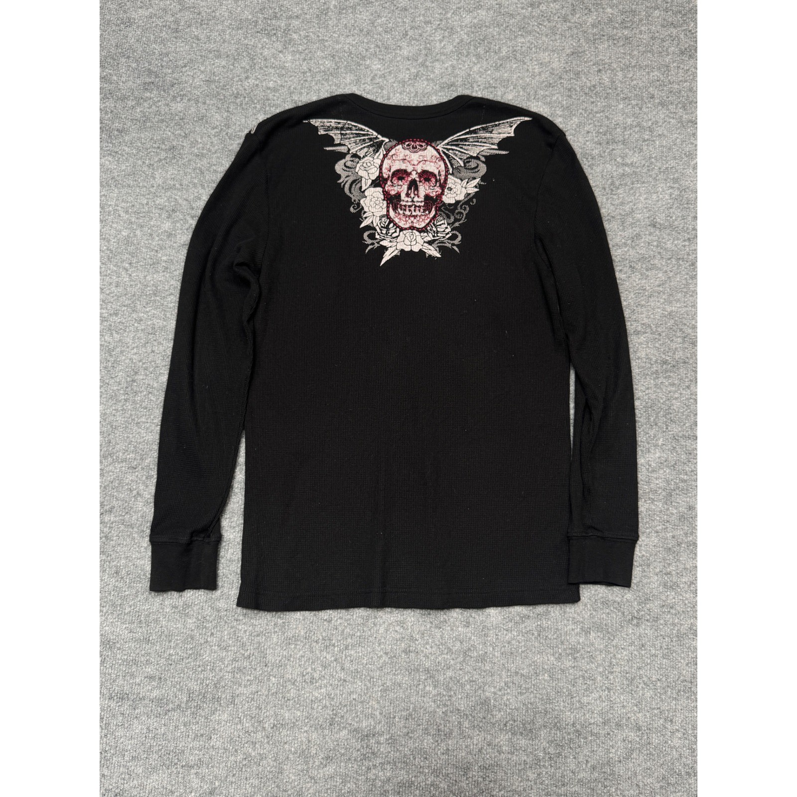 Armored Saint Skull Graphic Thermal Shirt XL Black Waffle Long Sleeve gallery