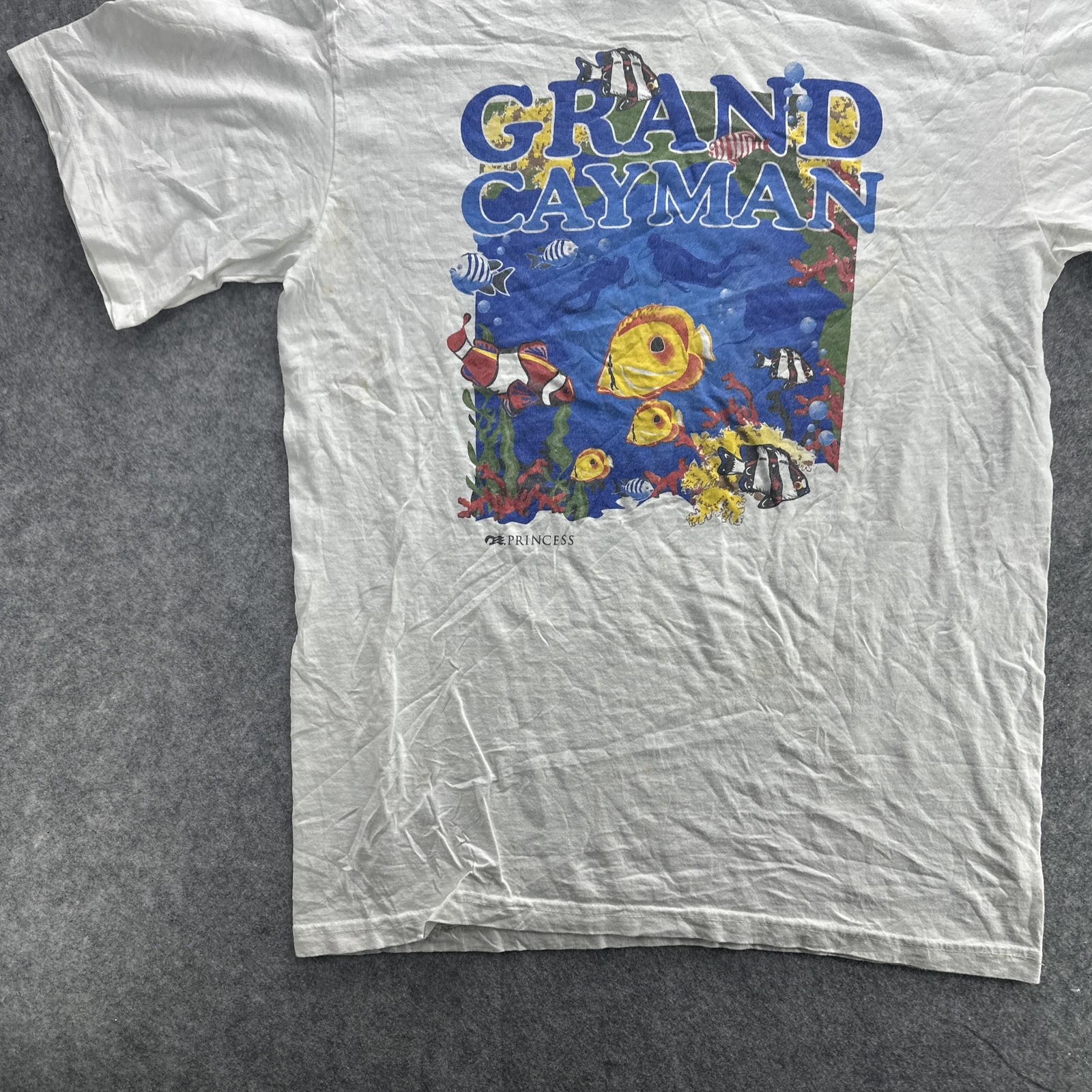 Vintage Grand Cayman Shirt Mens Large Princess Cruise Fish Ocean Graphic 90s gallery