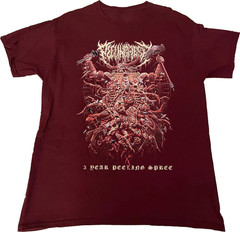 3 Year Peeling Spree – Peelingflesh Red T Shirt Black All Size S To 5XL