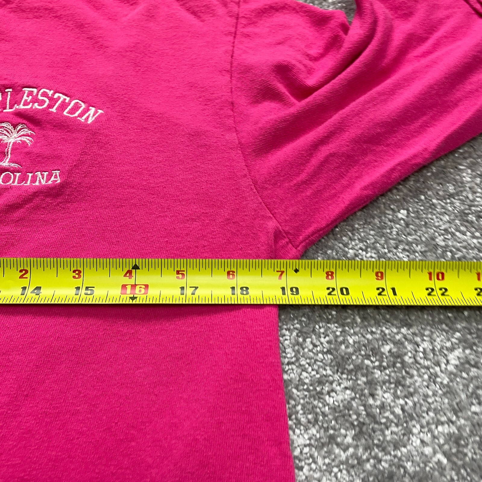 Delta Pro Weight Shirt Adult Medium Pink Charleston South Carolina Logo Cotton gallery