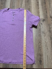 APT. 9 Shirt, Men’s Size Medium Purple Short Sleeve 3/4 Button Premier Flex