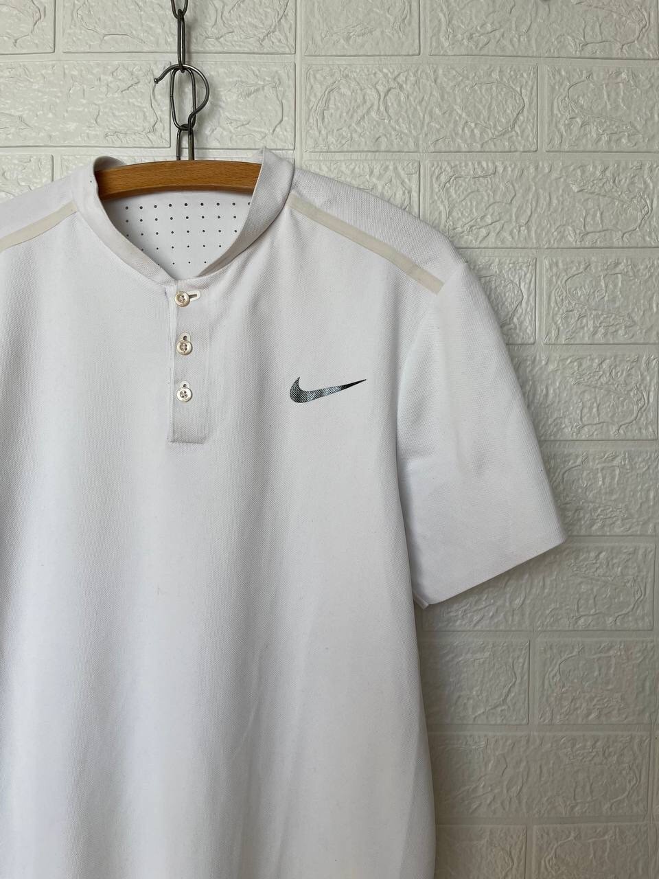 Nike Roger Federer RF 2017 Wimbledon Champion Henley Polo 854611-100 Size M gallery