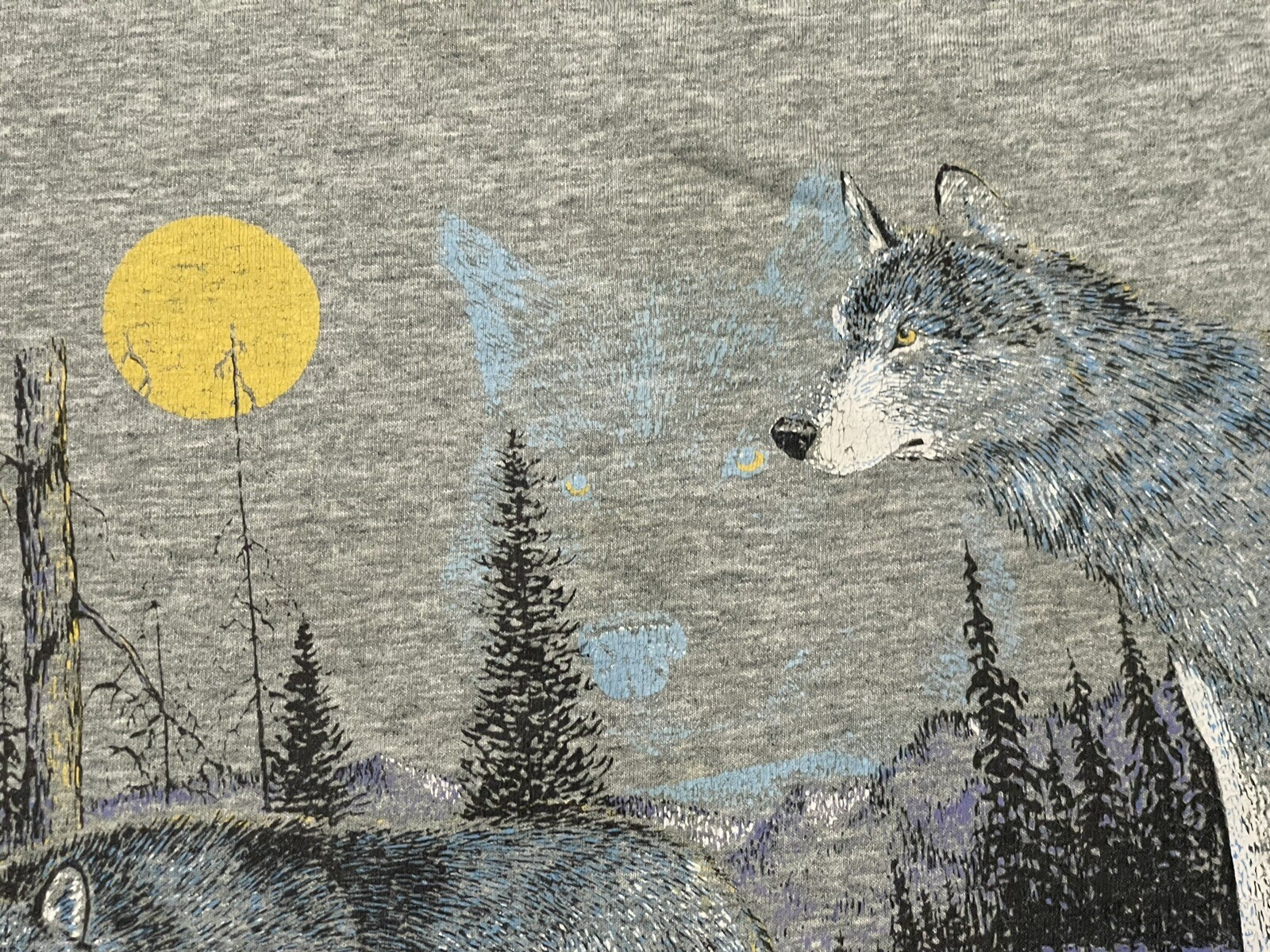 Vintage Wolf Pack Wolves Hunting Scene Outdoors Shirt Bin 1 gallery