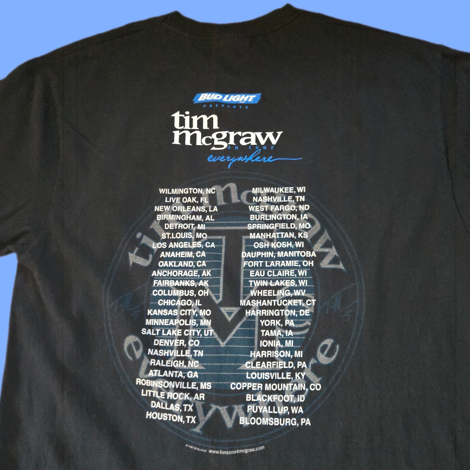 1998 Tim Mcgraw Everywhere Tour Vintage front and back graphic tee - Mens XL gallery