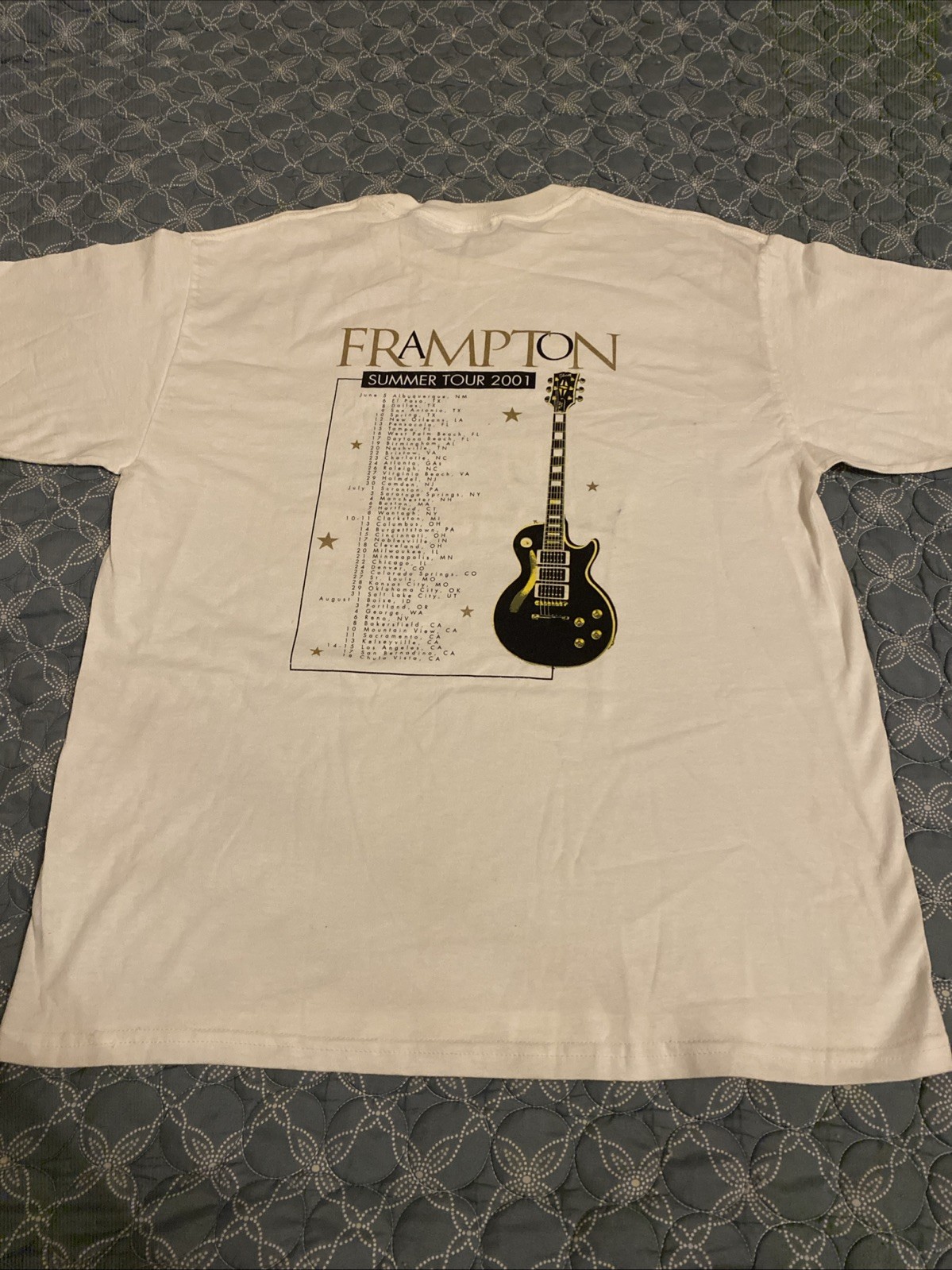 Peter Frampton 2001 Summer Tour t-shirt X-LARGE SEE DESCRIPTION gallery