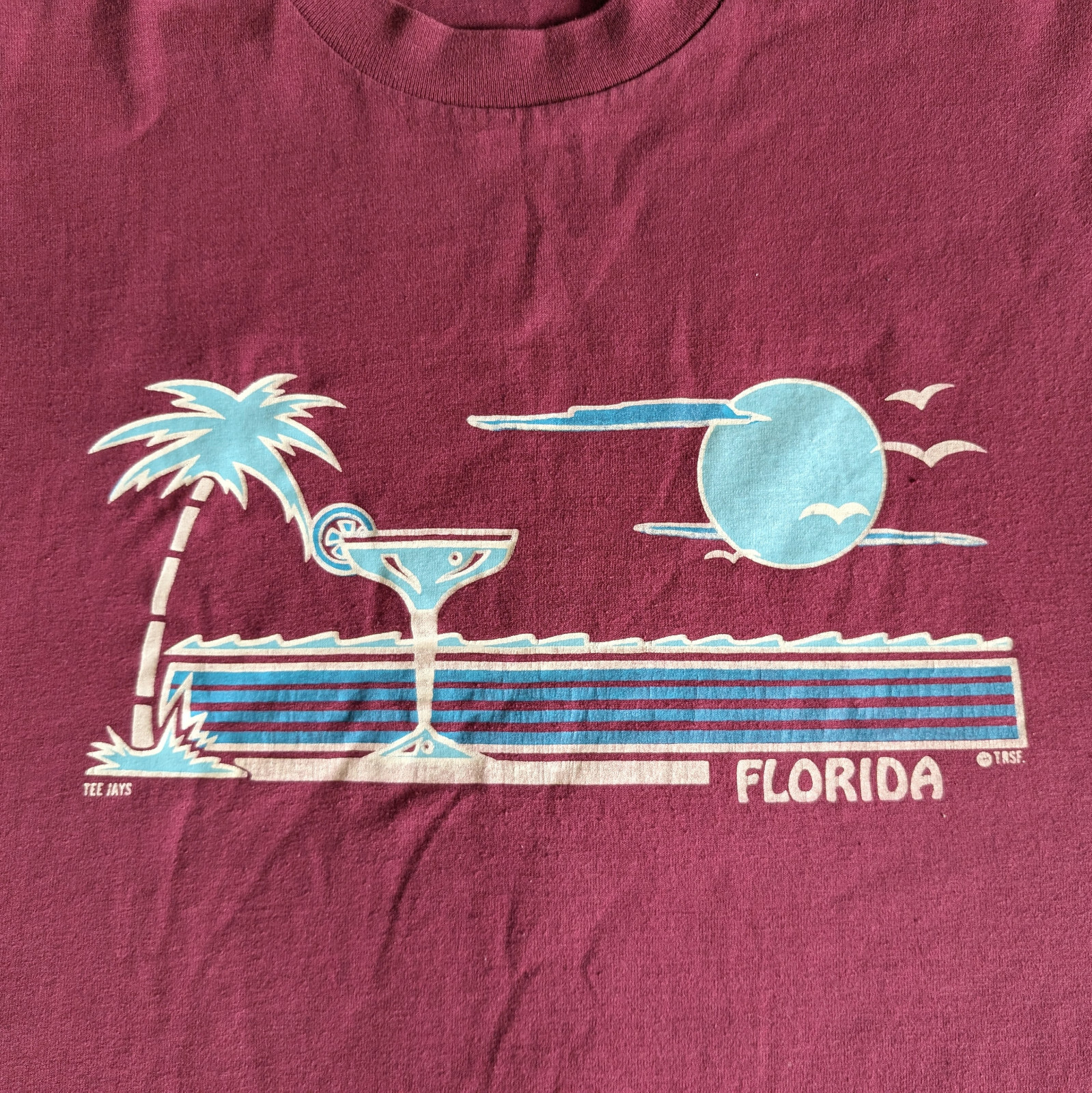 Vtg TeeJays Hef-T Single Stitch Destination Tee Florida Graphic Large TShirt gallery