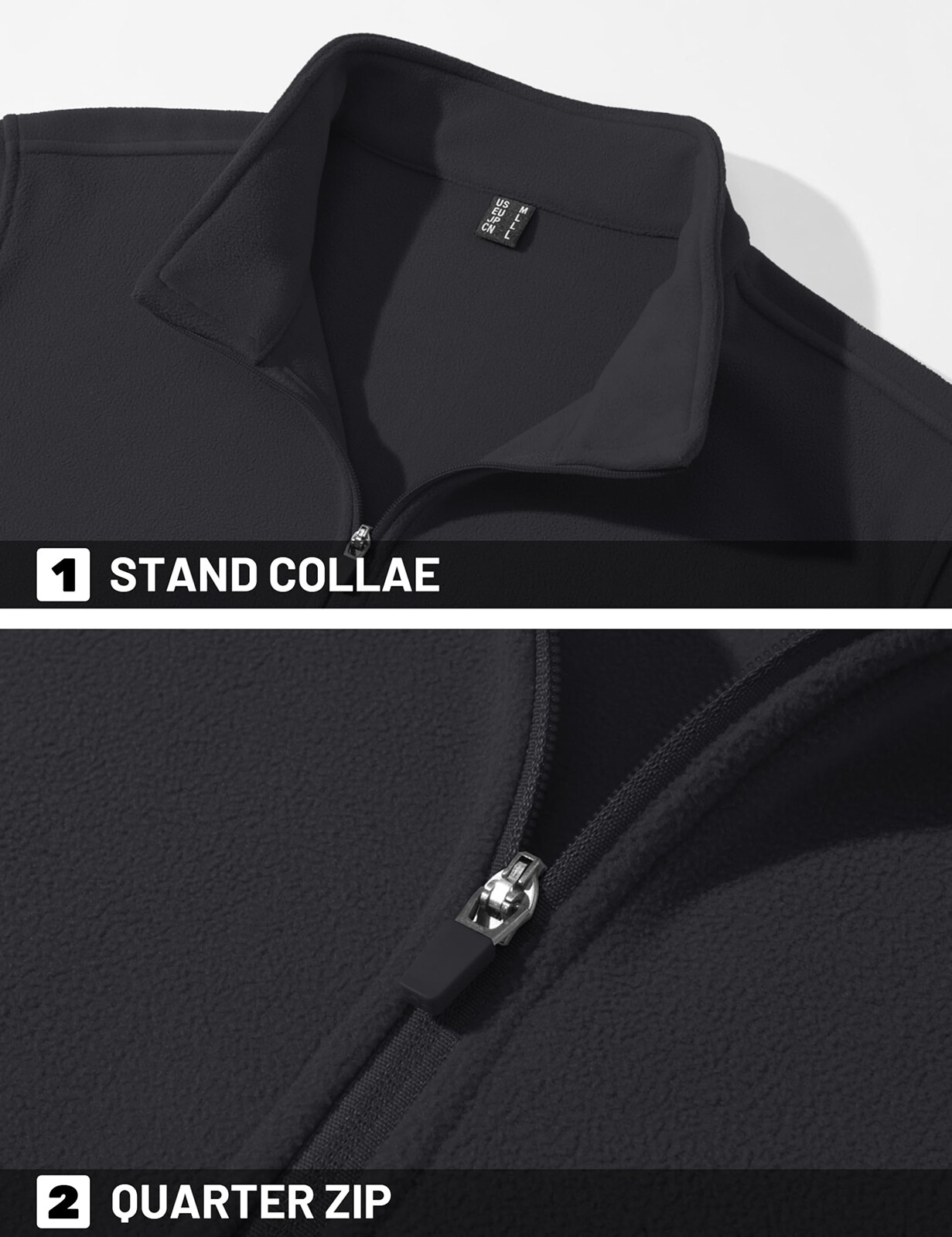 Mens 1/4 Zip Pullover Fleece Jacket Long Sleeve Warm Casual Athletic Sweatshirts gallery