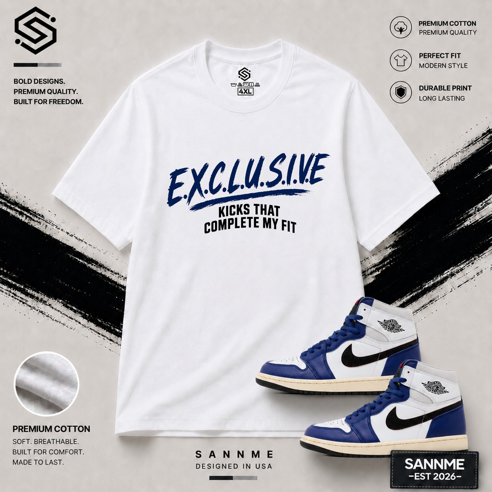Jordan 1 Rare Air Sneakers Match With Rare Air Sneaker Tees