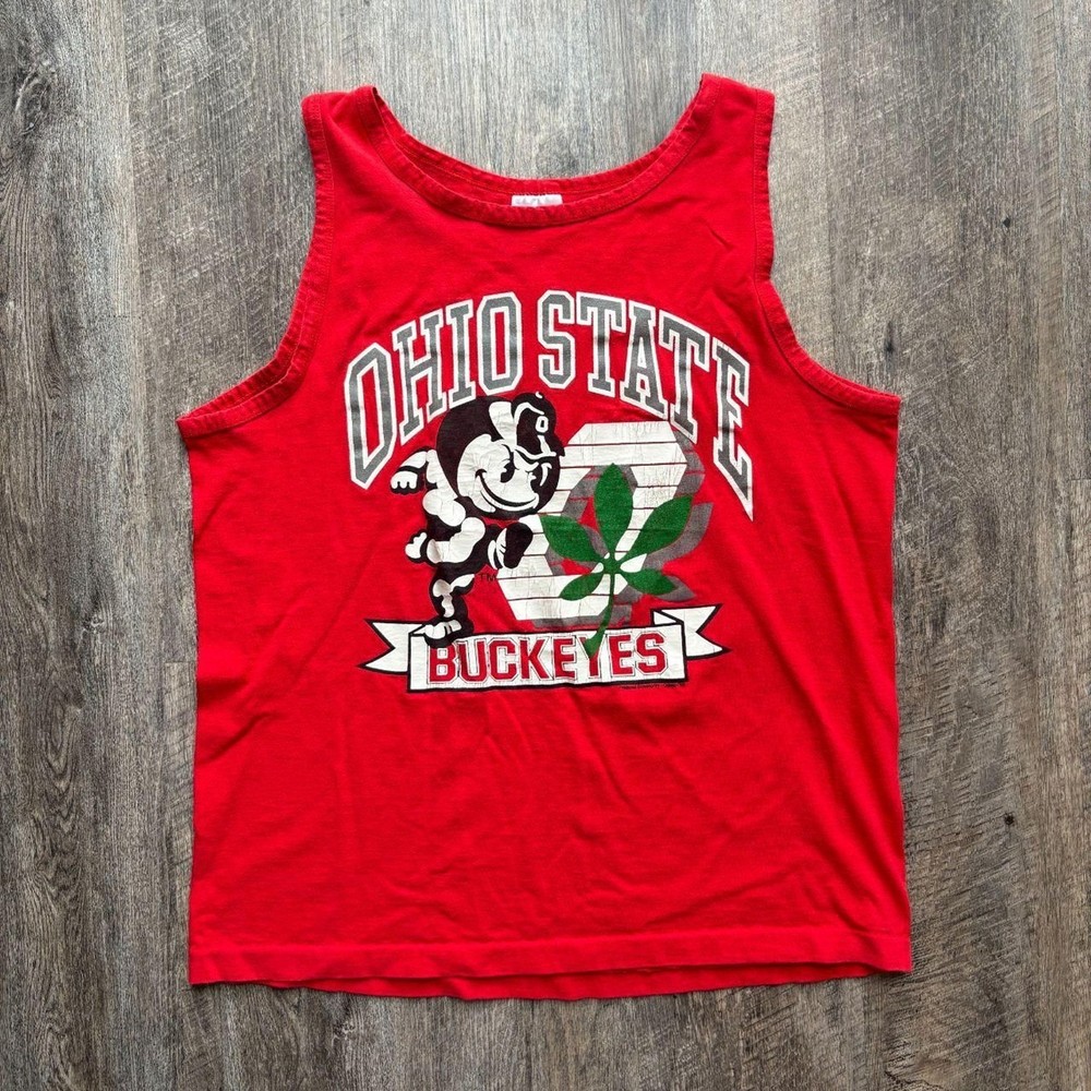 1989 Red Ohio State Buckeyes Tank Top