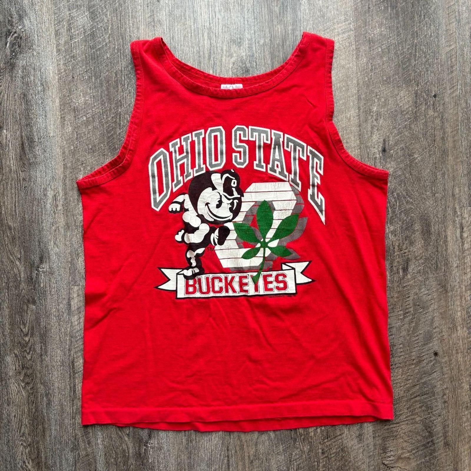 1989 Red Ohio State Buckeyes Tank Top