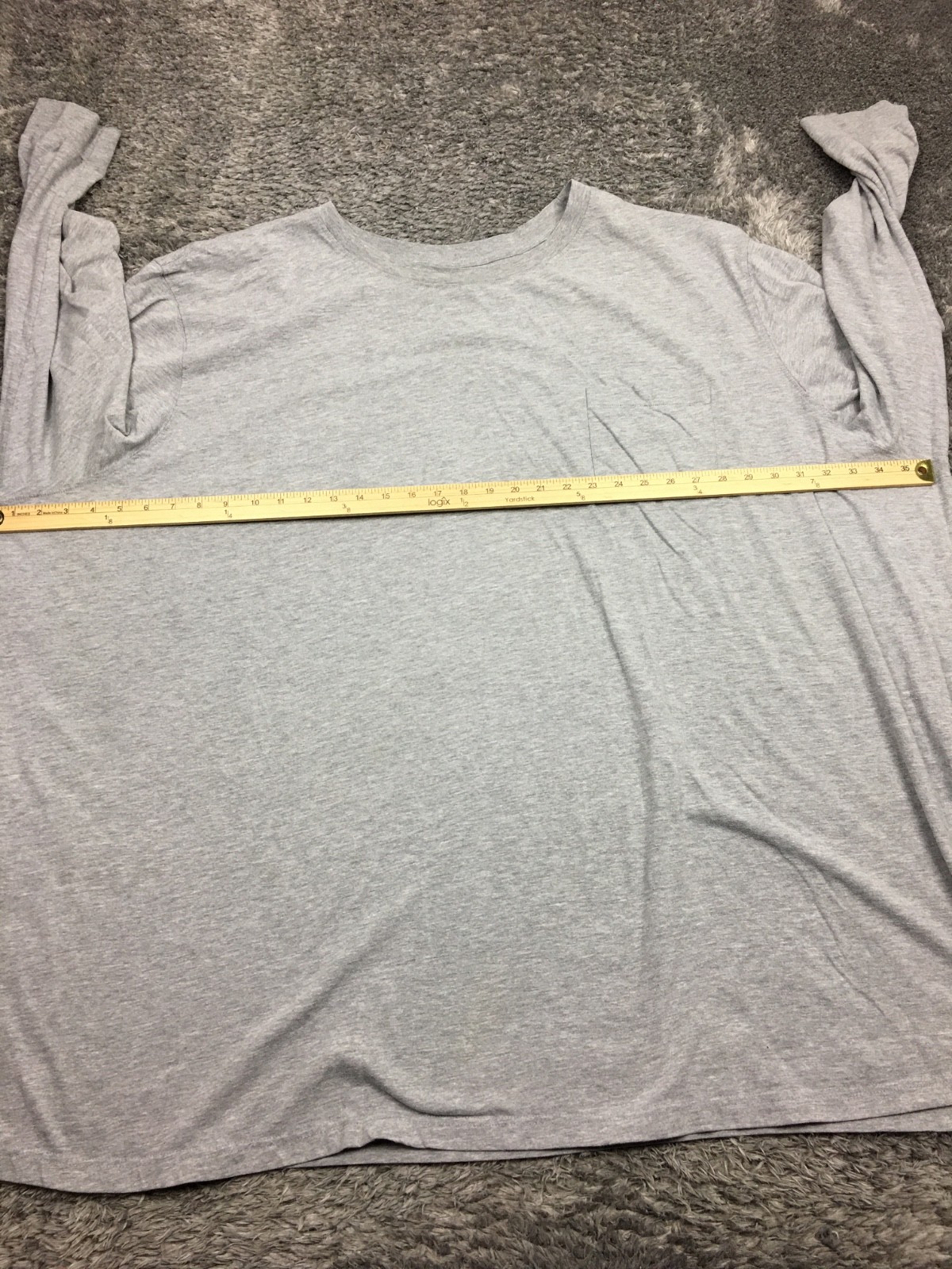 King Size Shirt Mens Size 7XL Big Gray Long Sleeve Cotton gallery