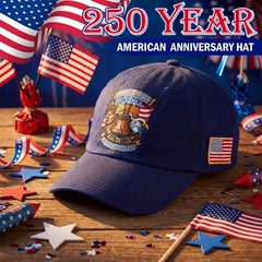 250th Anniversary Hat Adjustable United States Patriotic Hat USA Retro Embroi…