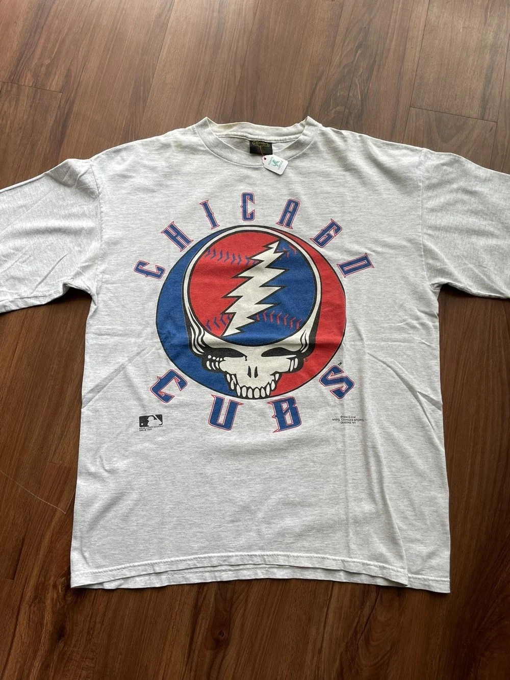 90s Grateful Dead Chicago Cubs T shirt White Baseball Team Rare design HN3964 gallery