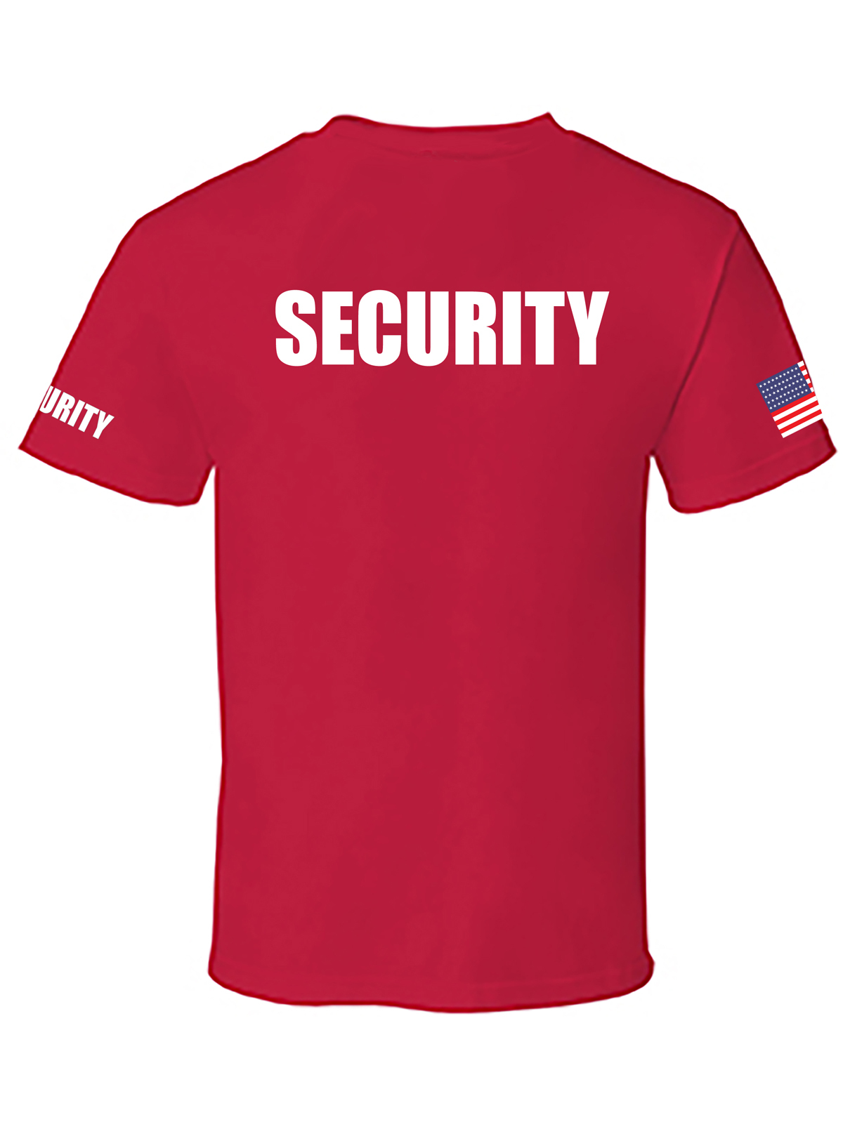 NW MEN'S PRINTED SECURITY STAFF USA FLAG POLICE FUNNY CUSTOM HALLOWEEN T-SHIRT gallery