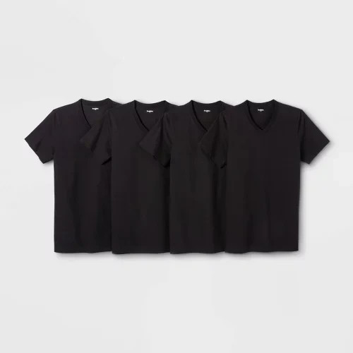 Goodfellow Classic V-Neck T-Shirts 4-Pack S (34/36) (NEW) gallery