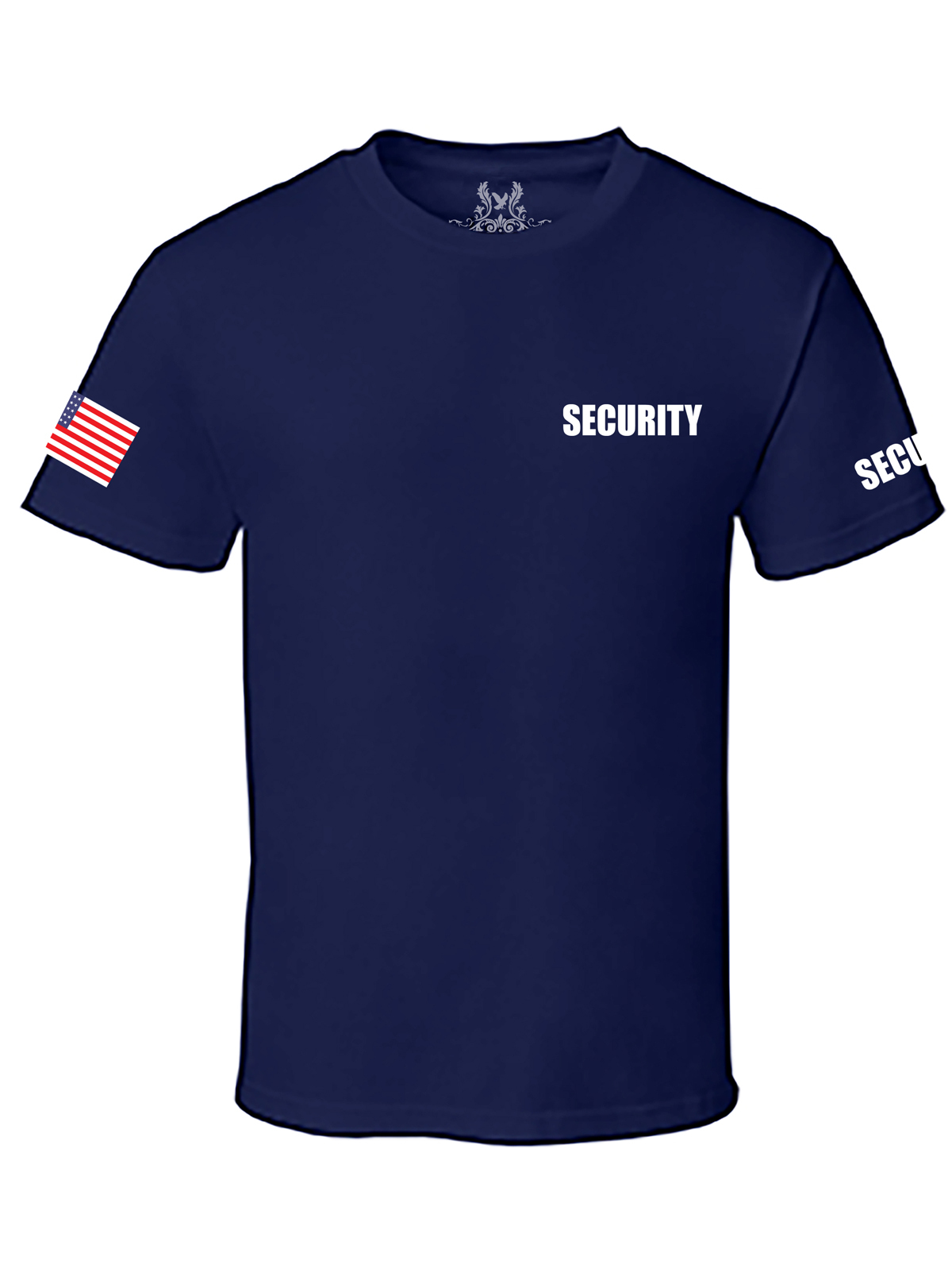 NW MEN'S PRINTED SECURITY STAFF USA FLAG POLICE FUNNY CUSTOM HALLOWEEN T-SHIRT gallery