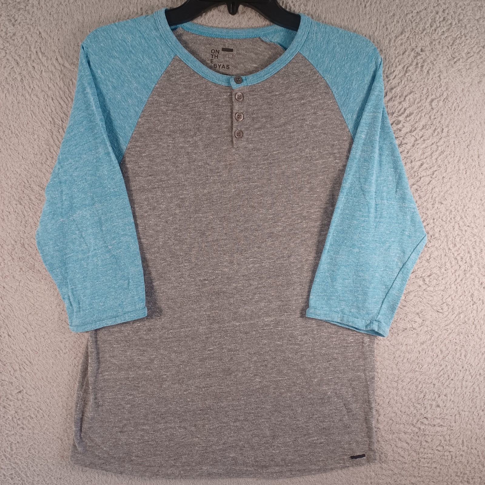 Multicolor Colorblock Shirt Size Medium Round Neck Stretch Comfortable Soft gallery