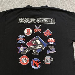 VINTAGE Cross Over Negro Leagues Baseball Long Sleeve Shirt Adult X-Large Black