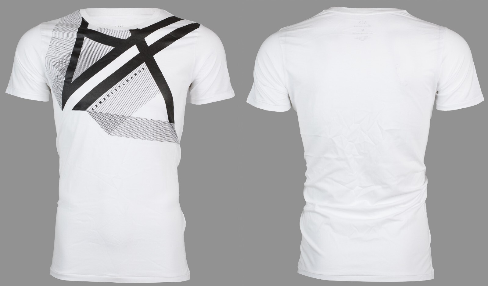 ARMANI EXCHANGE White RIGHT SIDE UP Short Sleeve Slim Fit Designer T-shirt NEW gallery