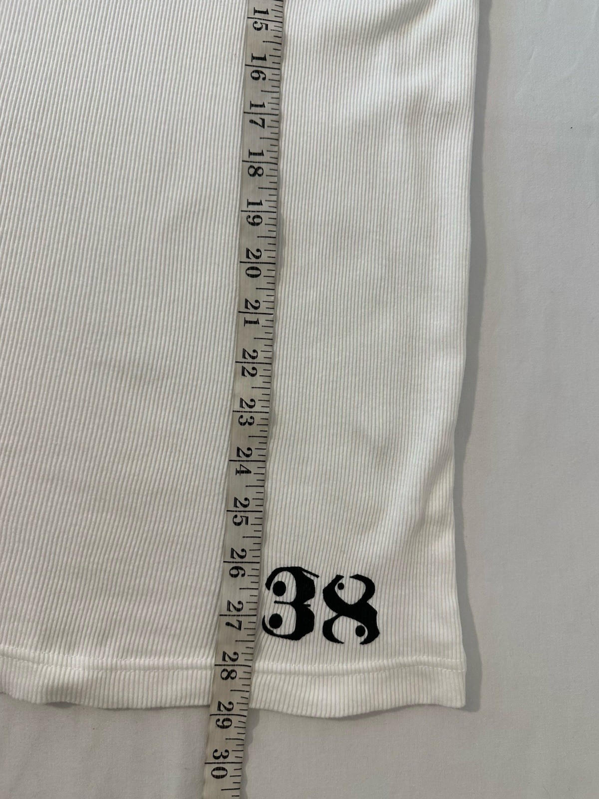 Y2K Marithe Francois Girbaud 38 Distressed Ribbed White Tank Top Dragon Graphic gallery